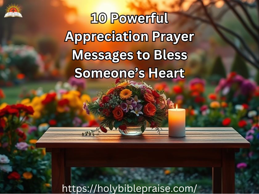 10 Powerful Appreciation Prayer Messages to Bless Someone’s Heart