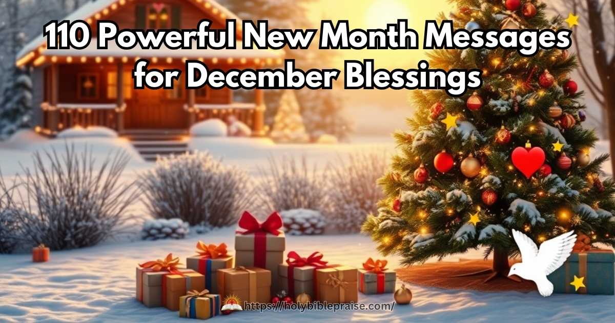 110 Powerful New Month Messages for December Blessings