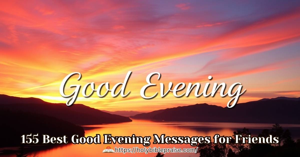 155 Best Good Evening Messages for Friends