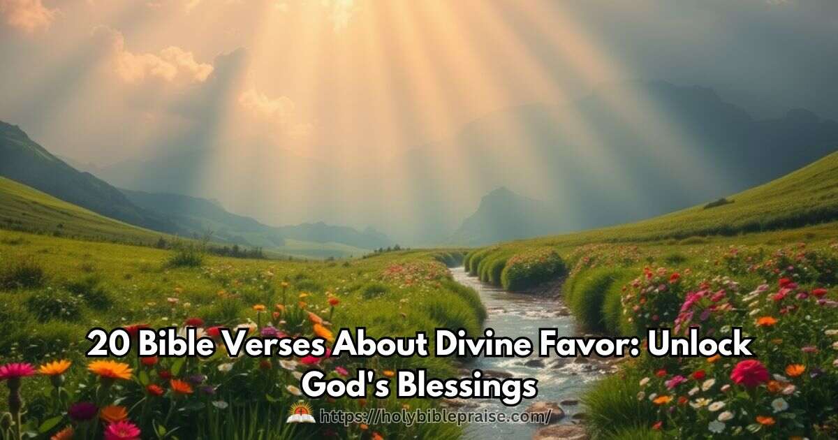 20 Bible Verses About Divine Favor: Unlock God's Blessings