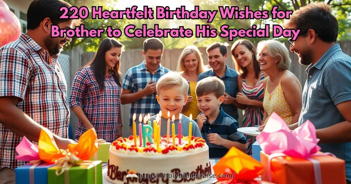220 Heartfelt Birthday Wishes for Brother to Celebrate His Special Day