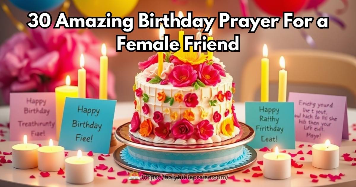 30 Amazing Birthday Prayer For a Female Friend