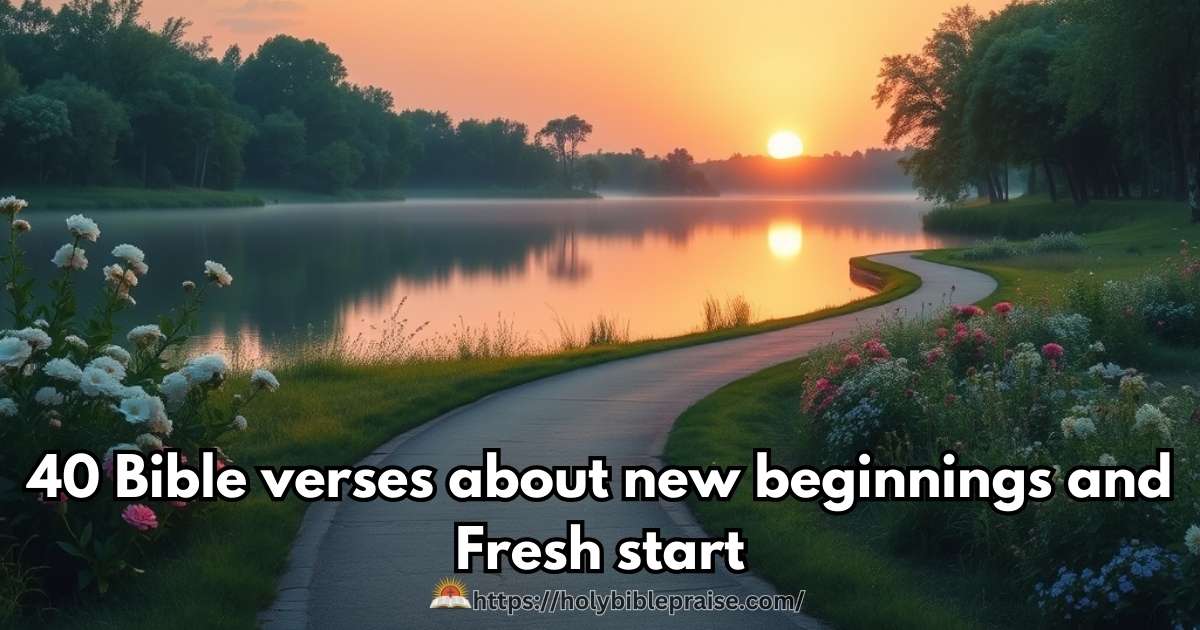 40 Bible verses about new beginnings and Fresh start