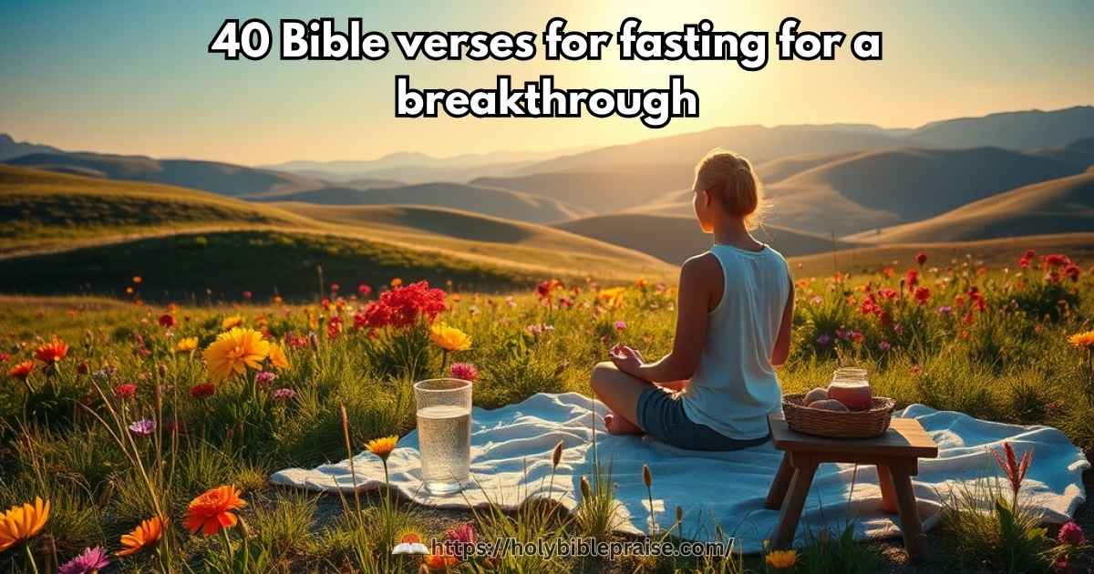 40 Bible verses for fasting for a breakthrough