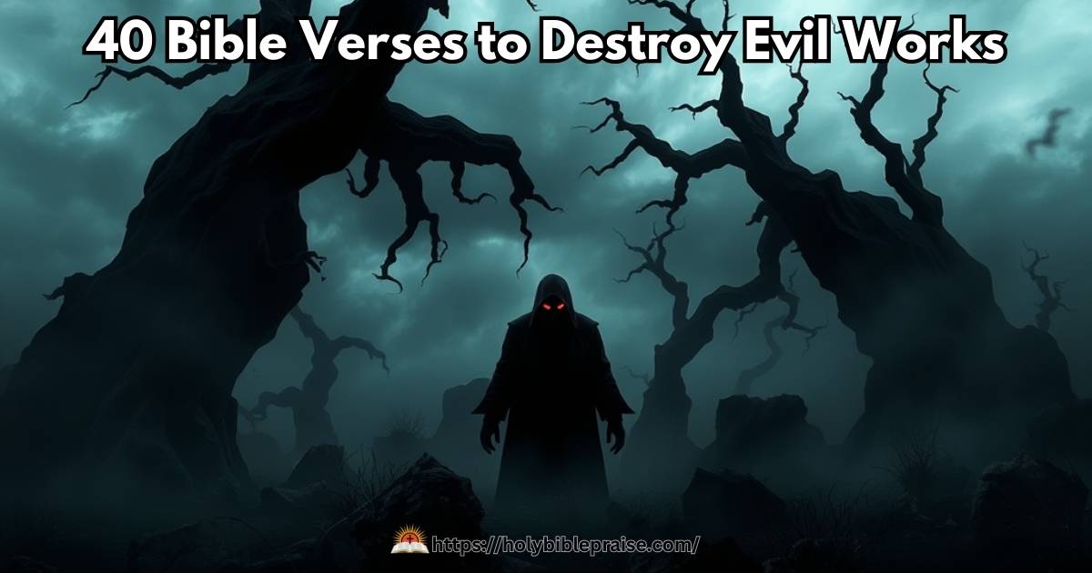 40 Bible Verses to Destroy Evil Works