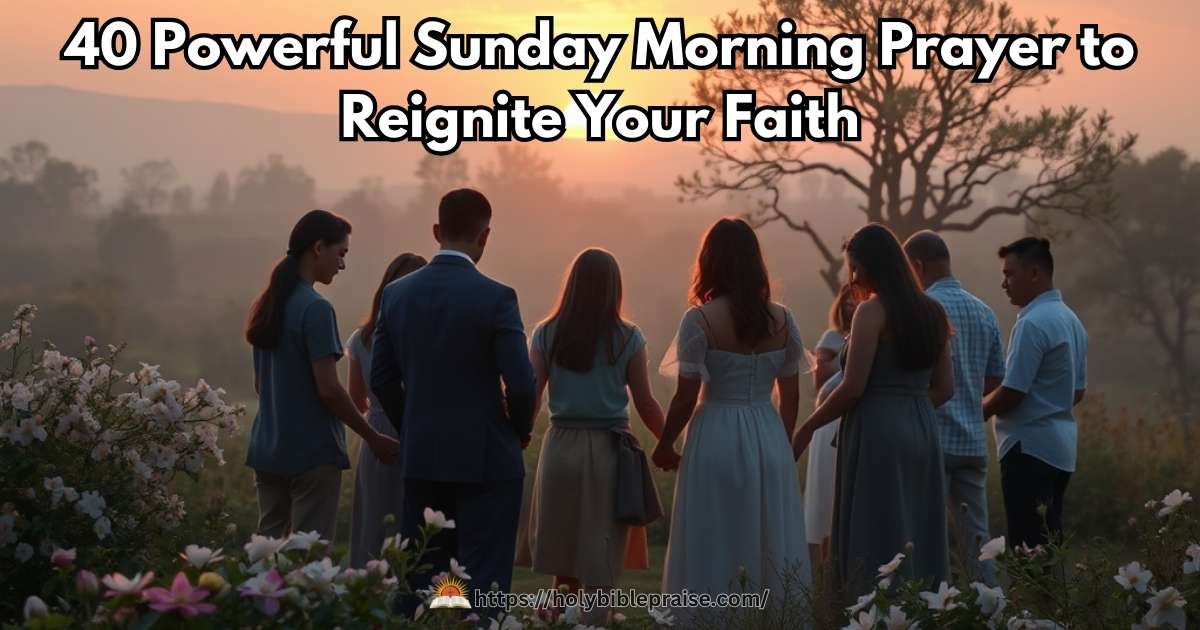 40 Powerful Sunday Morning Prayer to Reignite Your Faith