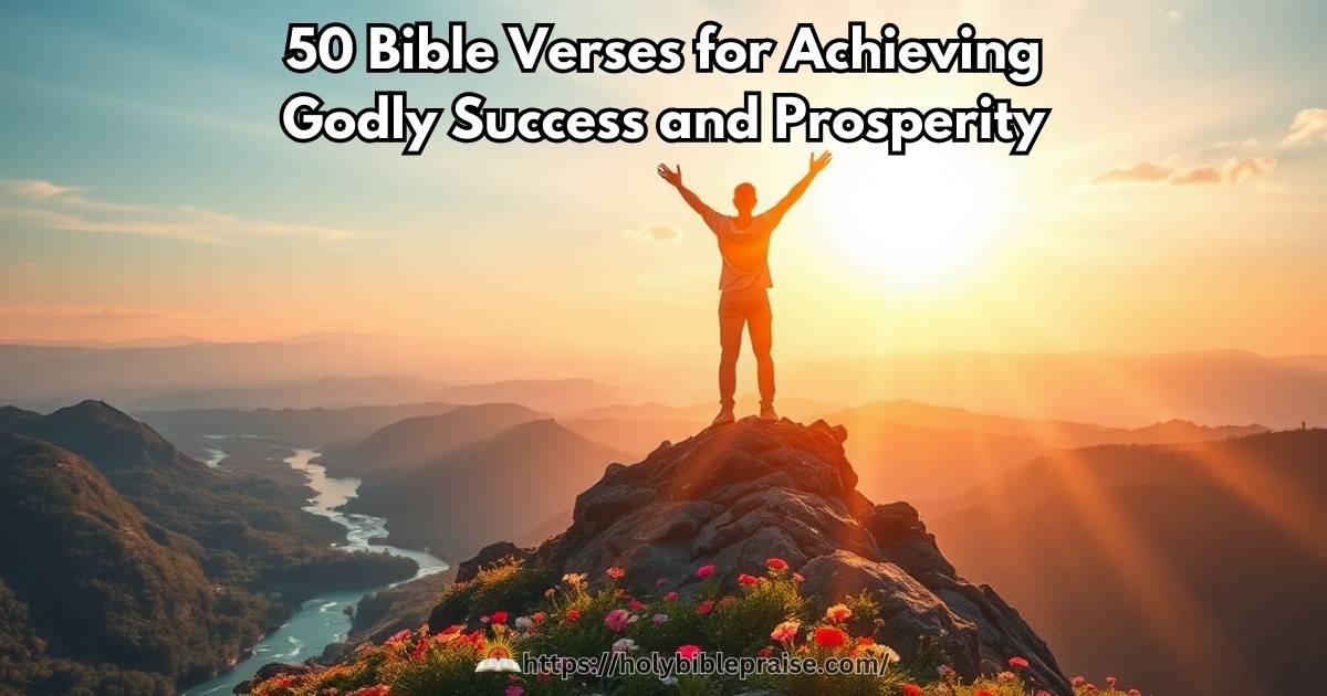 50 Bible Verses for Achieving Godly Success and Prosperity