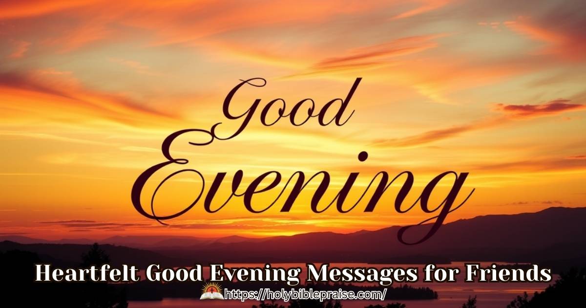 heartfelt-good-evening-messages-for-friends Heartfelt Good Evening Messages for Friends