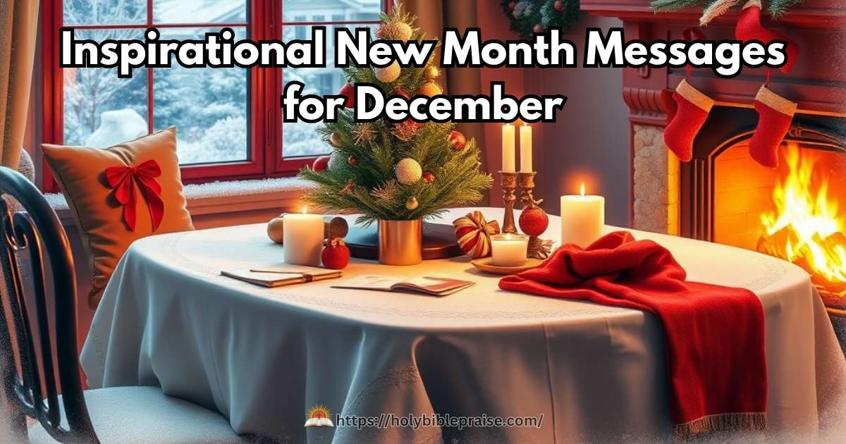 Inspirational New Month Messages for December