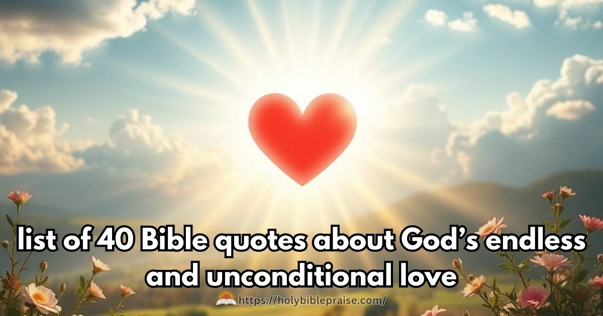 list-of-40-bible-quotes-about-gods-endless-and-unconditional-love list of 40 Bible quotes about God’s endless and unconditional love