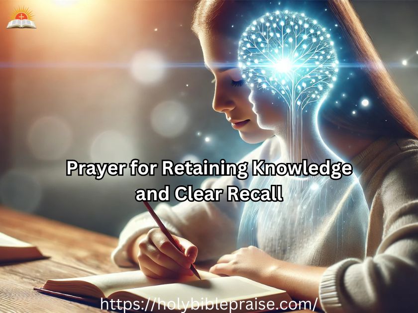 Prayer for Retaining Knowledge and Clear Recall