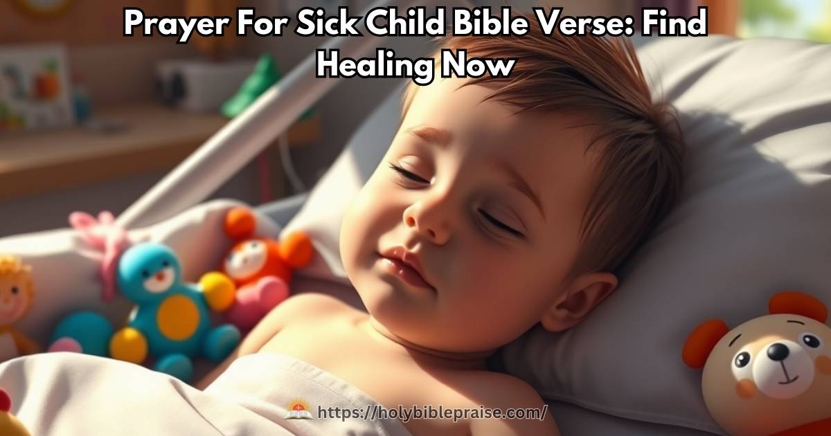 Prayer For Sick Child Bible Verse: Find Healing Now