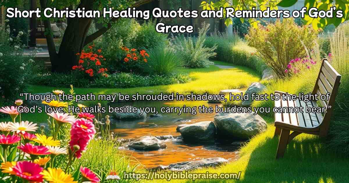 Short Christian Healing Quotes and Reminders of God’s Grace