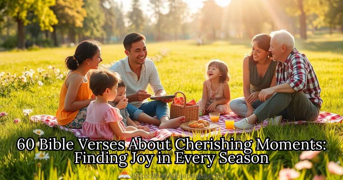 60 Bible Verses About Cherishing Moments: Finding Joy in Every Season