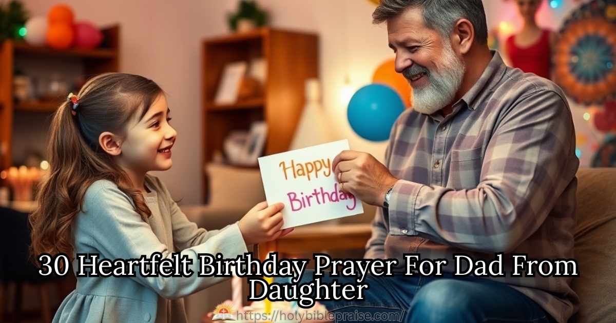 30 Heartfelt Birthday Prayer For Dad From Daughter