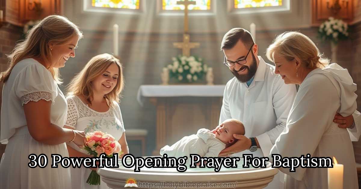30 Powerful Opening Prayer For Baptism