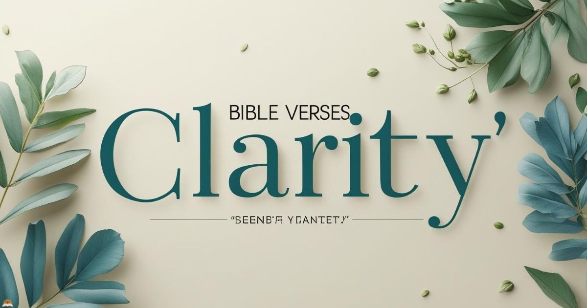 Bible Verses About Clarity