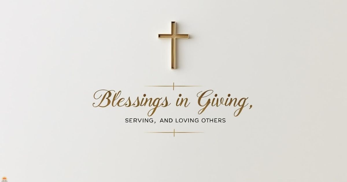 Blessings in Giving, Serving, and Loving Others