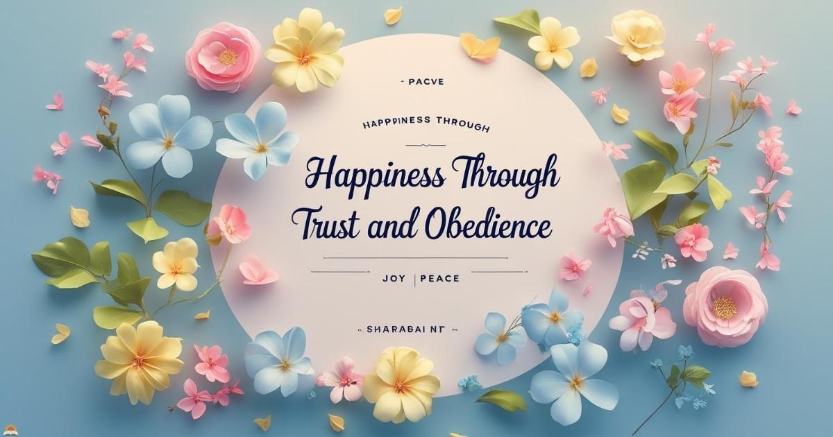 Happiness Through Trust and Obedience