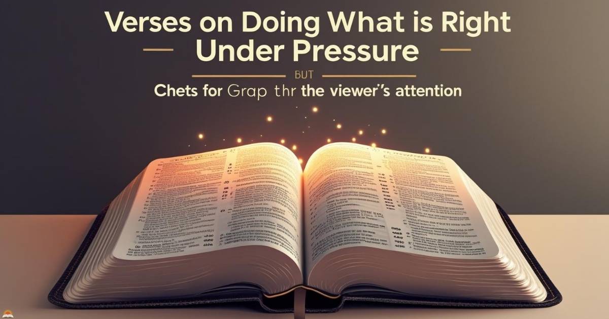Verses on Doing What Is Right Under Pressure